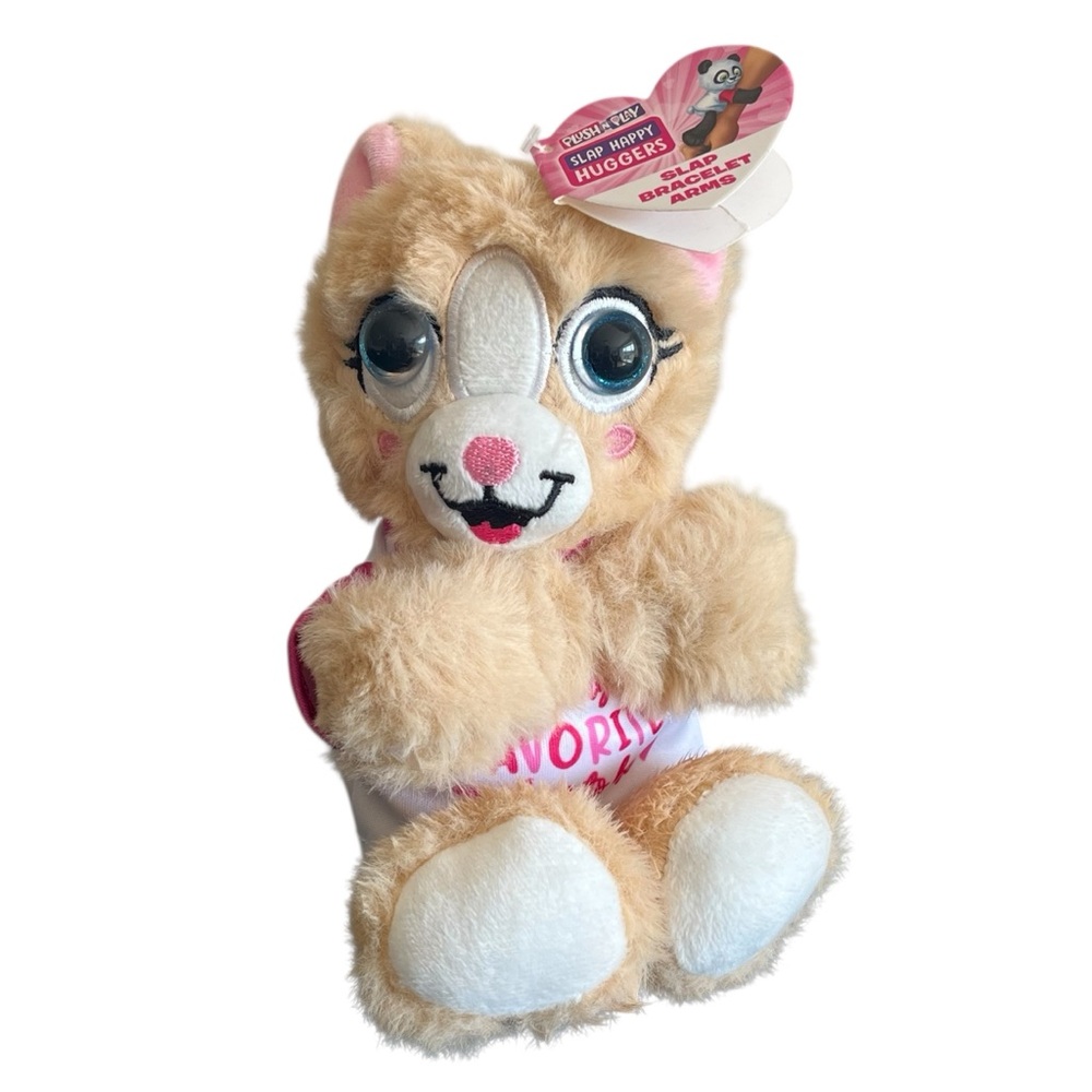 Plush Play Slap Bracelet Happy Huggers Kitty Cat Kitten Stuffed Animal 9in